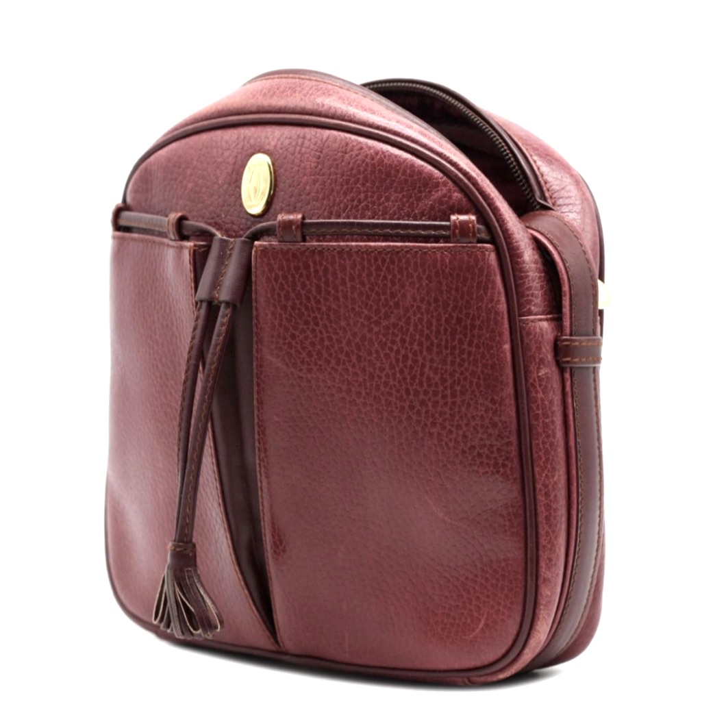 Cartier Cartier Burgundy Leather Must De Cartier Crossbody Bag